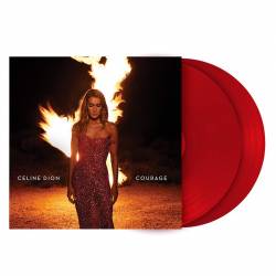 Vinyl Celine Dion – Courage, Columbia, 2020, 2LP, Priesvitný červený vinyl, 16 stranová brožúrka